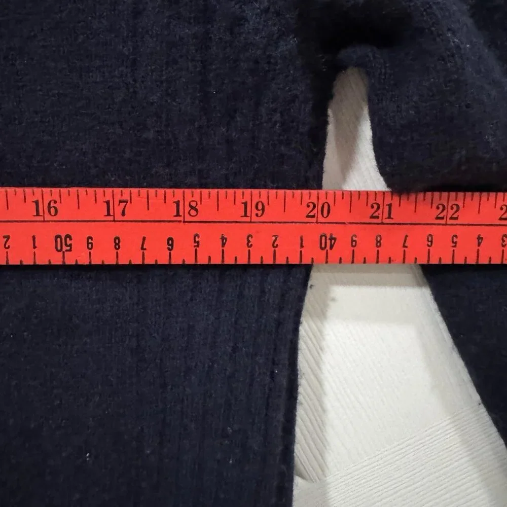 Daniele Blasi‎ Sweater Sz Medium M Blue Wool 1/4 Zip Made in Italy Mens